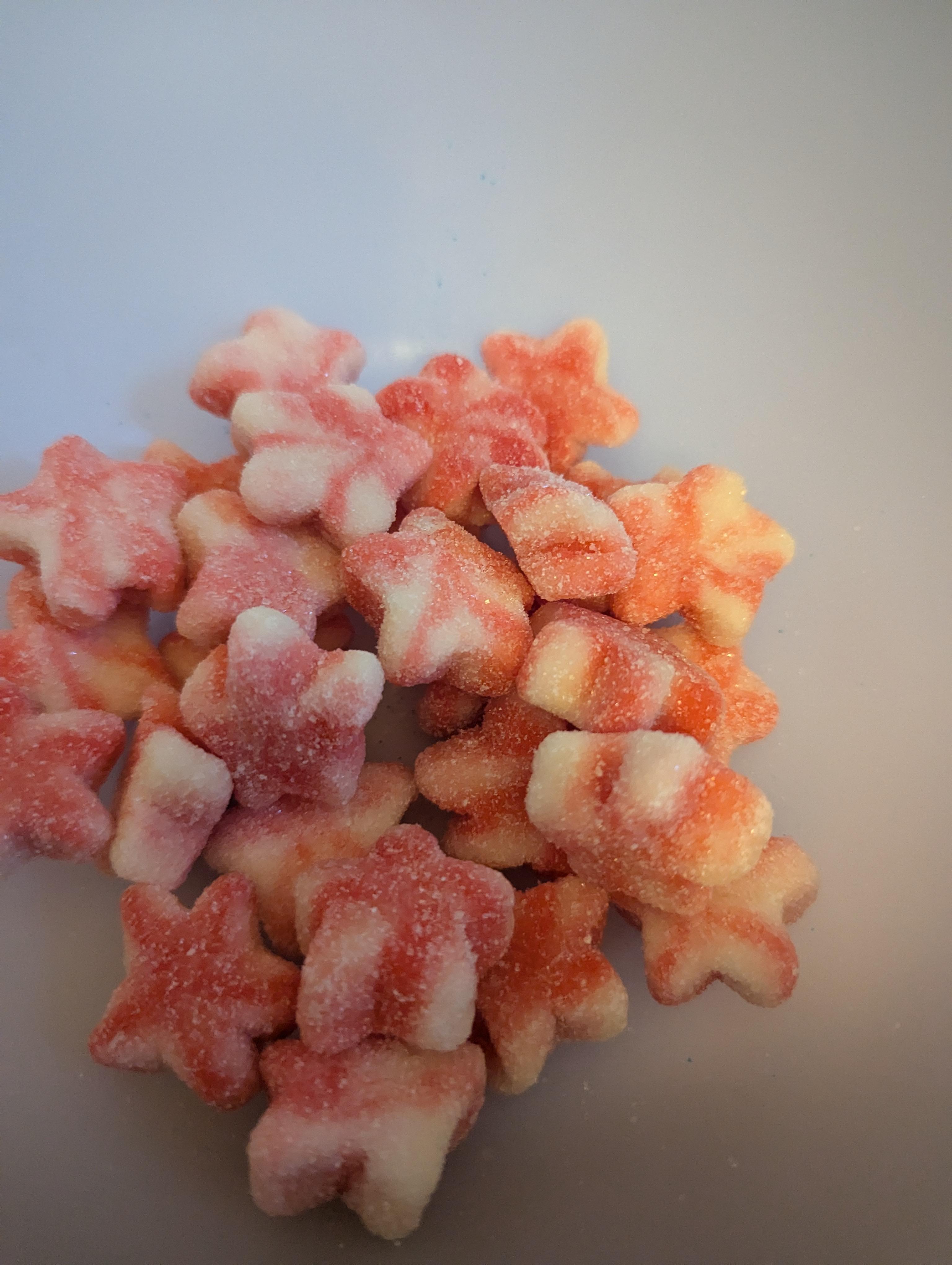 Fizzy pink & white stars 